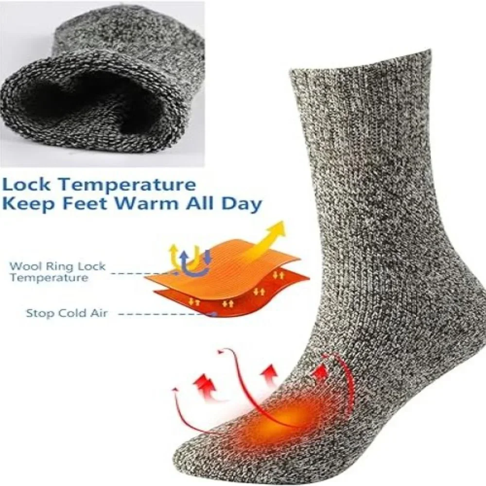 5 Pairs Wool Socks for Women Warm Winter Thermal Thick Socks Gifts for Women Mom